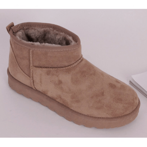 Bottines de neige courtes en suédé et fourrure intérieure taille 36-41