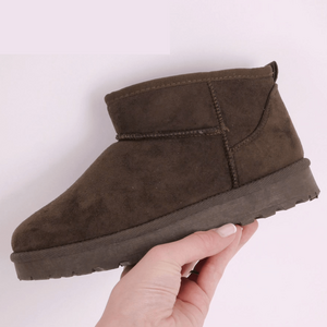 Bottines de neige courtes en suédé et fourrure intérieure taille 36-41