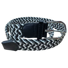 Ceinture en tissu extensible tressé avec boucle ardillon coloris MIX