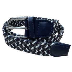 Ceinture en tissu extensible tressé avec boucle ardillon coloris MIX