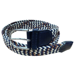 Ceinture en tissu extensible tressé avec boucle ardillon coloris MIX