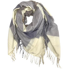 Grand foulard doux et chaud à motif de carreaux rehaussé de franges - 12 pièces