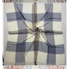 Grand foulard doux et chaud à motif de carreaux rehaussé de franges - 12 pièces