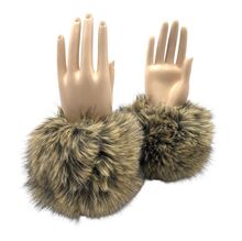 Manchons de poignet fausse fourrure longue et volumineuse