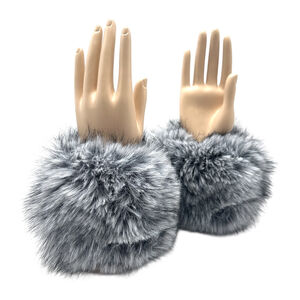 Manchons de poignet fausse fourrure longue et volumineuse