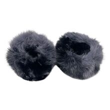 Manchons de poignet en fausse fourrure effet de couleur dégradée