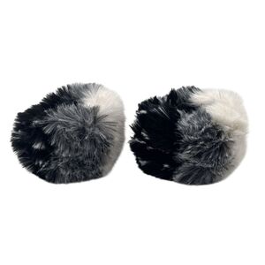 Manchons de poignet en fausse fourrure effet de couleur dégradée