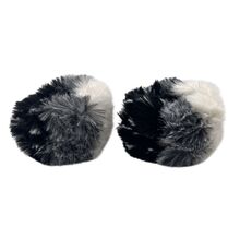 Manchons de poignet en fausse fourrure effet de couleur dégradée