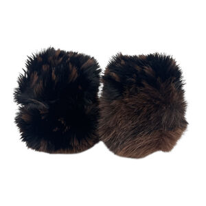 Manchons de poignet en fausse fourrure effet de couleur dégradée