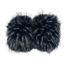 Manchons de poignet en fausse fourrure effet de couleur dégradée