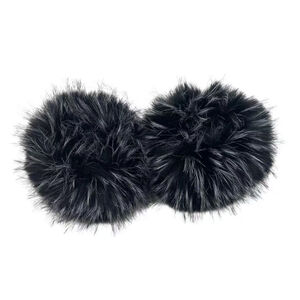 Manchons de poignet en fausse fourrure longue style marmotte