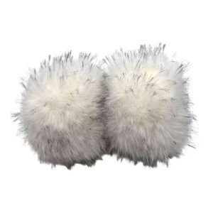 Manchons de poignet en fausse fourrure longue style marmotte