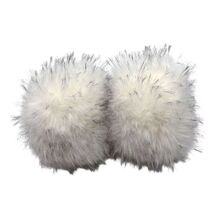 Manchons de poignet en fausse fourrure longue style marmotte