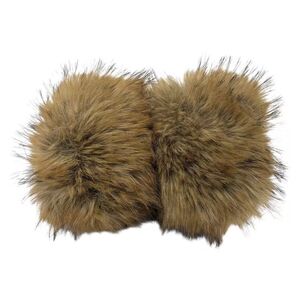 Manchons de poignet en fausse fourrure longue style marmotte