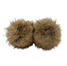 Manchons de poignet en fausse fourrure longue style marmotte