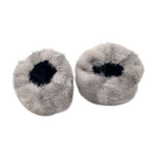 Manchons de poignet en fourrure synthétique luxueuse pour femme