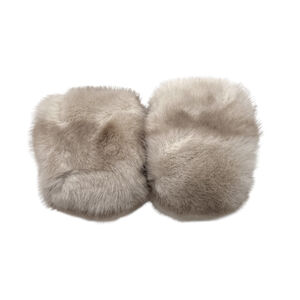 Manchons de poignet en fourrure synthétique luxueuse pour femme