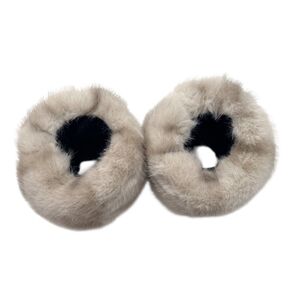 Manchons de poignet en fourrure synthétique luxueuse pour femme