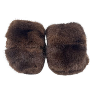 Manchons de poignet en fourrure synthétique luxueuse pour femme