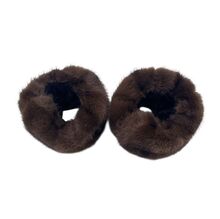 Manchons de poignet en fourrure synthétique luxueuse pour femme