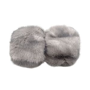 Manchons de poignet en fourrure synthétique luxueuse pour femme