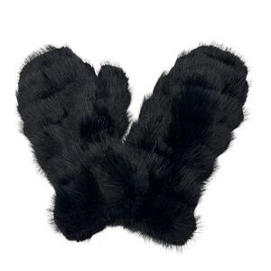 Moufles épaisses en fausse fourrure design rayé sophistiqué