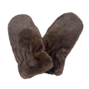 Moufles faites en fourrure synthétique ultra-douce et duveteuse