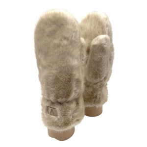 Moufles faites en fourrure synthétique ultra-douce et duveteuse