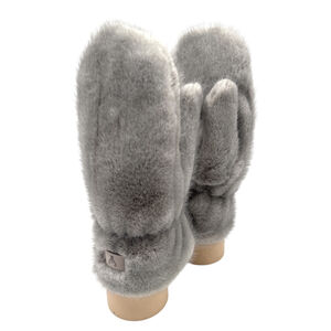Moufles faites en fourrure synthétique ultra-douce et duveteuse