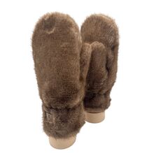 Moufles faites en fourrure synthétique ultra-douce et duveteuse