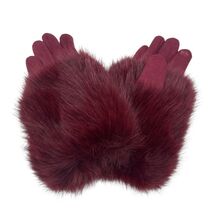 Gants élégants en suédine pour femme avec fausse fourrure