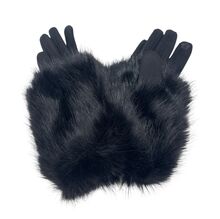 Gants élégants en suédine pour femme avec fausse fourrure