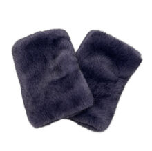 Mitaines épaisses faites en fausse fourrure à poil court et dense