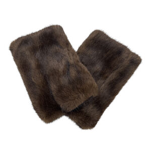 Mitaines épaisses faites en fausse fourrure à poil court et dense