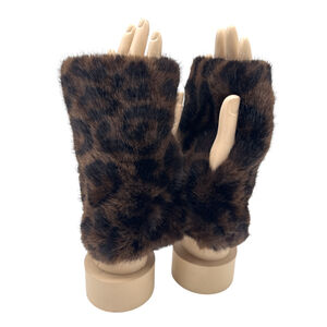 Mitaines épaisses faites en fausse fourrure à poil court et dense