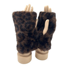 Mitaines épaisses faites en fausse fourrure à poil court et dense