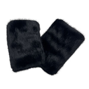 Mitaines épaisses faites en fausse fourrure à poil court et dense