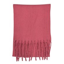 Écharpe chaude au tissage épais uni à grosses franges - 3 pièces