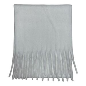 Écharpe chaude au tissage épais uni à grosses franges - 12 pièces