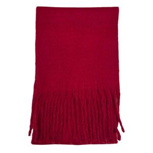 Écharpe chaude au tissage épais uni à grosses franges - 12 pièces