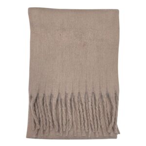 Écharpe chaude au tissage épais uni à grosses franges - 12 pièces