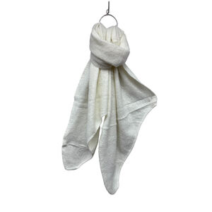 Écharpe chaude unie douce en viscose laine avec un effet pointé - 3 pièces