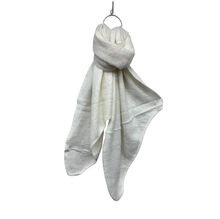 Écharpe chaude unie douce en viscose laine avec un effet pointé - 3 pièces