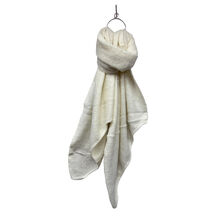 Écharpe chaude unie douce en viscose laine avec un effet pointé - 3 pièces