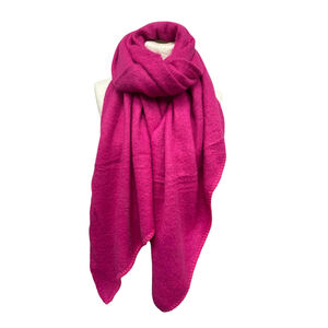 Écharpe chaude unie douce en viscose laine avec un effet pointé - 3 pièces