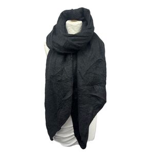 Écharpe chaude unie douce en viscose laine avec un effet pointé - 3 pièces