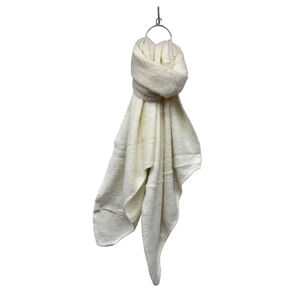 Écharpe chaude unie douce en viscose laine avec un effet pointé - 12 pièces