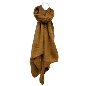 Écharpe chaude unie douce en viscose laine avec un effet pointé - 12 pièces