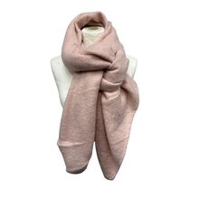 Écharpe chaude unie douce en viscose laine avec un effet pointé - 12 pièces