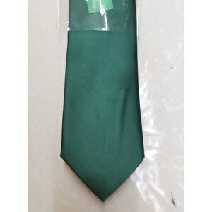 Cravate unie avec pochette assortie en polyester et soie - 8cm couleur au choix